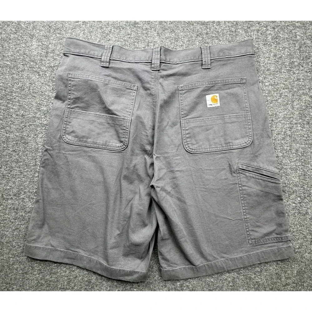 Carhartt Shorts Men's Sz 38 Gray Rugged Flex Relaxed Fit Canvas Work‎ 102514